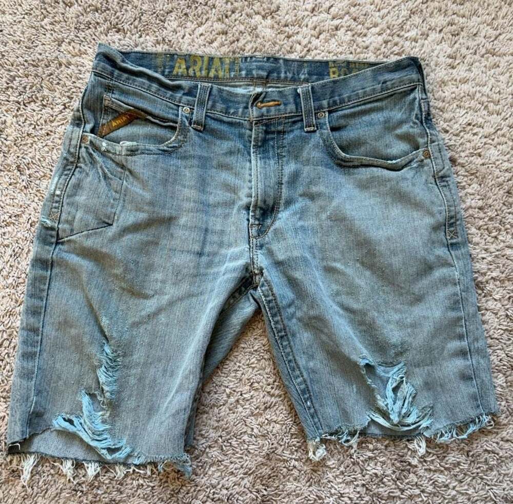 Ariat Low Rise Boot Cut Denim Shorts Size 34